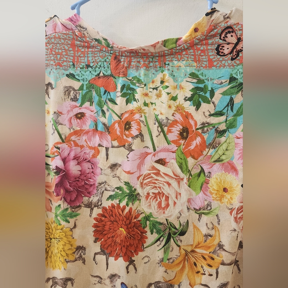 Johnny Was Floral Print Women's Top,‎ Size Extra Small. - Picture 8 of 9